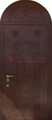 Железная арочная дверь с рисунком ДА-1 для аптеки в Видном