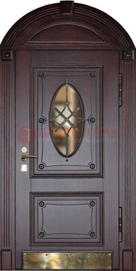 Арочная металлическая дверь с виноритом ДА-38 в Видном