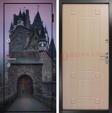 Входная металлическая дверь с фотопечатью замка ДФ-38 в Видном