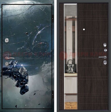 Железная дверь с фотопечатью космической фантастики ДФ-51 в Видном
