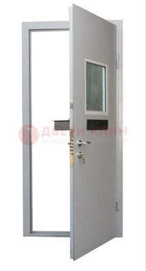 Белая металлическая дверь в кассу ДКС-1 в Видном
