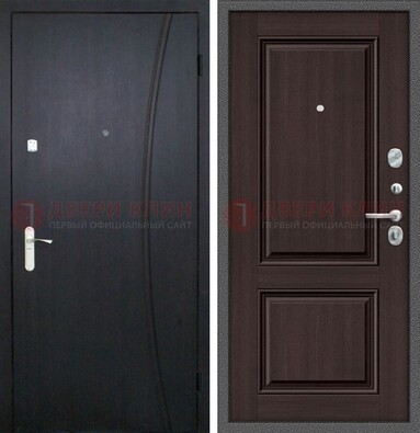 Темная стальная дверь с МДФ панелями ДМ-362 в Видном