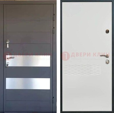 Металлическая дверь МДФ темная и светлая ДМ-420 в Видном