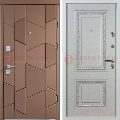 Квартирная стальная дверь с разными панелями МДФ ДМ-496 в Видном