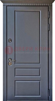 Тёмная входная дверь для коттеджа с МДФ ДМ-528 в Видном