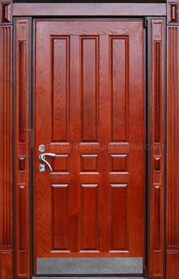 Красная входная дверь для улицы с МДФ ДМ-532 в Видном