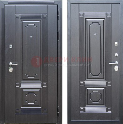 Декоративная серая металлическая дверь с МДФ ДМ-57 в Видном