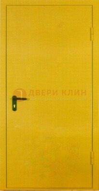 Желтая железная дверь с нитроэмалью ДН-5 в Видном
