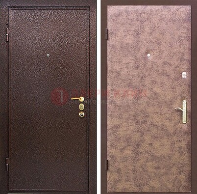 Коричневая входная дверь с порошковым покрытием ДП-147 в Видном