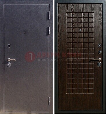 Серая металлическая дверь с порошковым напылением ДП-153 в Видном