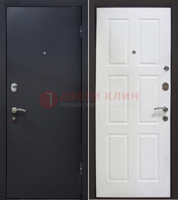 Черная металлическая дверь с порошковым покрытием ДП-193 в Видном