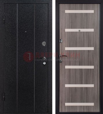 Черная стальная дверь с порошковым окрасом ДП-199 в Видном