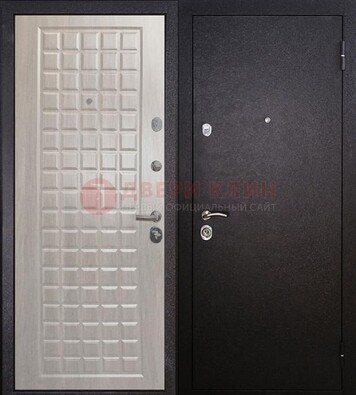 Черная входная дверь с порошковым покрытием ДП-206 в Видном