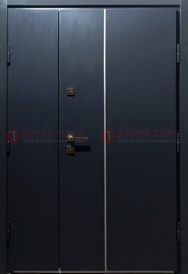 Темная металлическая дверь с порошковым покрытием ДП-220 в Видном