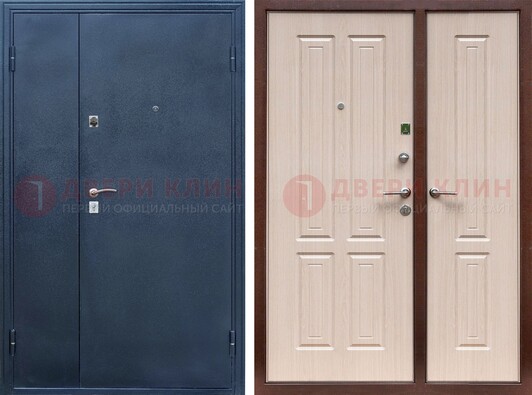 Двустворчатая стальная дверь с порошковым напылением и МДФ ДП-239 в Видном