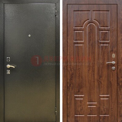 Металлическая дверь Темное серебро с порошковым покрытием и МДФ ДП-271 в Видном