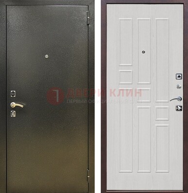 Входная дверь Темное серебро с порошковой отделкой и терморазрывом МДФ ДП-282 в Видном