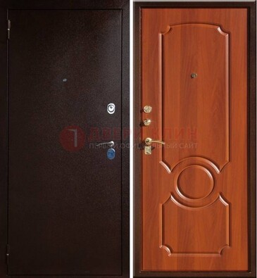 Темная железная дверь с порошковым напылением ДП-46 в Видном