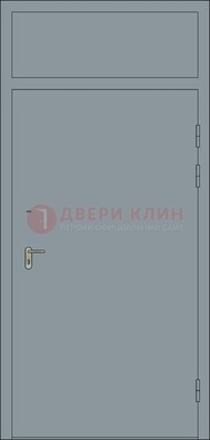 Серая техническая дверь ДПП-16 в Видном