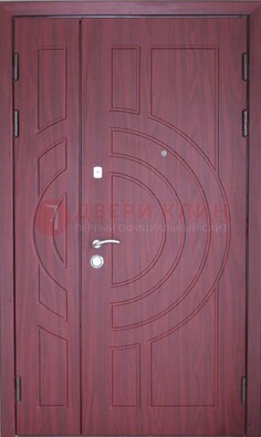 Тамбурная красная железная дверь с виноритом ДВТ-3 в Видном