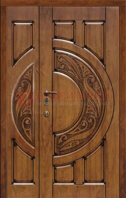 Коричневая входная дверь с виноритом ДВТ-5 в Видном