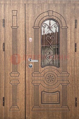 Железная классическая дверь с терморазрывом и рисунком ДВТ-77 в Видном