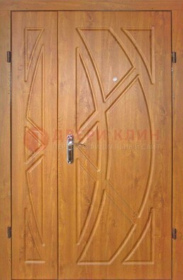 Полуторная металлическая дверь с МДФ золотой дуб ПЛ-17 в Видном