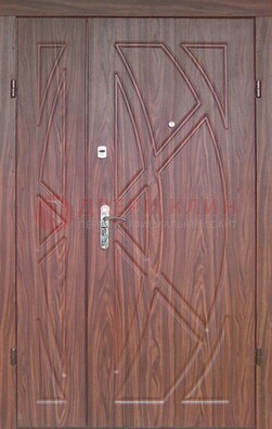 Железная тамбурная полуторная дверь с МДФ ПЛ-7 в Видном
